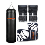 Saco De Pancada 120 Cm Luva Pro Adulta Infantil Gorilla Cor Preto