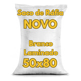Saco De Ráfia 50x80 Novo Branco Laminado Kit 100 Und