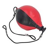Saco De Velocidade De Bola De Boxe De Extremidade Dupla Para Treinamento De Reflexo Melhora A Velocidade E A Precisão Couro Pu Vermelho E Preto