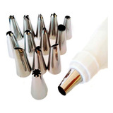 Saco Decorador Confeiteiro Bolos Profissional 12 Bicos Inox
