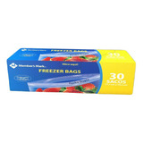 Saco Freezer Bags Fecho Duplo Médio 17 7x19 5cm Member s Mark Caixa 30un