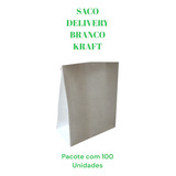 Saco Kraft Delivery Branco 3kg  18x24x10 