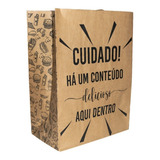 Saco Kraft Embalagem Grande P Delivery Hambúrguer 1000unds