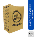 Saco Kraft Pardo Lanche Embalagem Delivery Sos M C100 Full