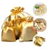 Saco Lame 9x12 Dourado Prata P  Jóia Brinco Organza 50unid