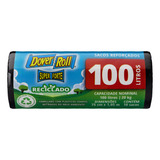 Saco P Lixo 100l Dover Roll Reciclado Super Forte Preto 10u