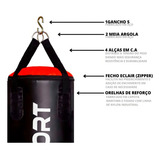 Saco Pancada 120x100 2 Luvas suporte kit Completo Cor 2 Luvas Adulto 1 Preto 1 Vermelho