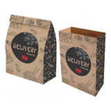 Saco Papel Kraft Delivery Ifood Hamburguer Tam Gg 100 Uni 