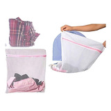 Saco Para Lavar Roupa Máquina 60x50cm Grande 3 Unidades