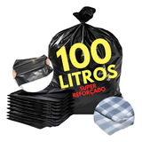 Saco Para Lixo 100 Litros Super Reforçado P7 C 100 Unidades