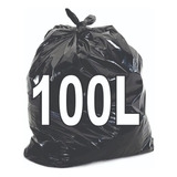 Saco Para Lixo 100 Litros Super Resistente 100 Unidades Cor Preto