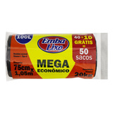 Saco Para Lixo 100l Embalixo 40 Unidades Grátis 10 Unidades