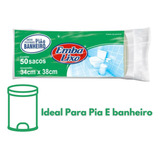 Saco Para Lixo Banheiro Embalixo 50 Unidades