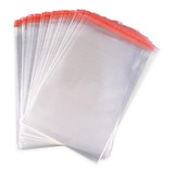 Saco Para Roupas Adesivado Plástico Transparente C Aba 30x45 100 Unidades