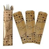Saco Para Talher 7x28cm Papel Kraft Pardo Descartável Delivery Viagem Bon Appetit 500 Unidades