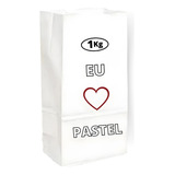 Saco Pastel Kraft Branco Pastelaria 1kg 1 Pct C 500 Un