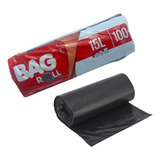 Saco Preto De Lixo 15 Litros Bag Roll Em Rolo Econômico