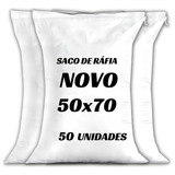 Saco Ráfia Laminado 50x70 P Farinha Ração 50 Unidades Cor Branco