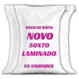 Saco Ráfia Laminado Novo 50x70 P Farinha Ração 50 Unidades