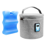 Saco Refrigerador Com Pacote De Gelo Organizador Accs Cinza