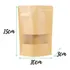 Saco Stand Up Pouch Kraft Fosco Zip Lock C  Visor 10x15 50u