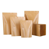 Saco Standup Pouch Kraft Zip Lock 12x20cm 50un Laminado