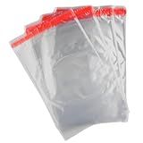 Saco Transparente Adesivado Plástico Com Aba Adesiva Embalagem Roupa Qualidade Várias Medidas 500un 25x35cm 