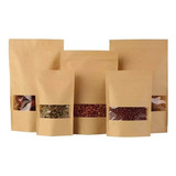 Saco Zip Lock Kraft Visor Stand Up Pouch 12x20 50un Fosco