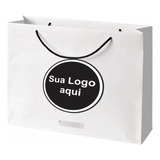 Sacola De Papel Personalizada M 23x20x9cm 25unid