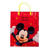 Sacola De Presentes Vermelha Lembrancinhas Mickey