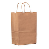 Sacola Kraft Pardo 90g 30x18x30cm 50un 26x10x18 50un