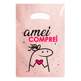 Sacola Personalizada 30x40 50 Unidades Amei Comprei