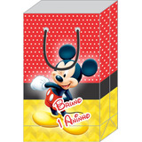 Sacola Personalizada Med 20x13x6cm Mickey Verm 30 Unid 