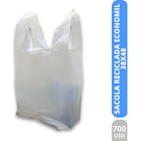 Sacola Plástica Economica Supermercado 38x48 Branca 700 Full