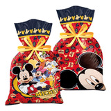 Sacola Plástica Surpresa Mickey Mouse De Festa 12 Unidades