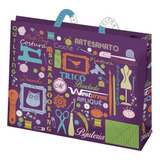 Sacola Plastico Retornavel Patchwork