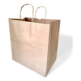 Sacolas De Papel Kraft Grande Delivery 30x31x19 100 Unid 