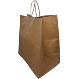 Sacolas De Papel Kraft Grande Delivery 30x31x19 100 Unid 