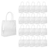 Sacolas De Presente Transparentes Em Pvc- 30 Peças- Portáteis- Reutilizáveis- 20X25X7cm