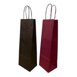 Sacolas Kraft Para Garrafa De Vinho