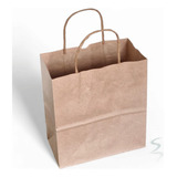 Sacolas Kraft Pequena Delivery 120g 20x22x10 100 Unid