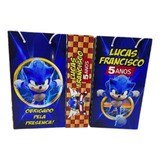 Sacolinha Personalizada Lembrancinha Pers Sonic 50un