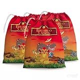 Sacolinhas Surpresa Personalizada Tecido Rei Leão Desenho (sacolinhas 15x20, Unidades, 30)