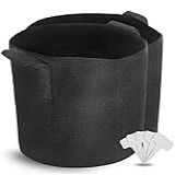 Sacos De Cultivo De Tecido Sacos De Plantas Não Tecidas De 5 Galões Conjunto De Recipientes De Vasos De Tecido Com 5 Peças De Etiquetas De Plantas Para Vegetais De Flores De Jardim Pacote Com 2
