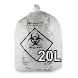 Sacos De Lixo Infectante Hospitalar 20 Litros 100 Unidades Cor Branco