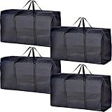 Sacos De Mudança Extragrandes Com Zíperes Fortes E Alças De Transporte Bolsas De Armazenamento Para Roupas Suprimentos De Mudança Economia De Espaço Organizador De Bolsa De Armazenamento Grande