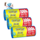 Sacos Para Lixo Dover Roll Super Forte 100l Azul 15 Un C 03