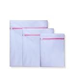 Sacos Telados Kit De 3 P M G Rosa Com Zíper Para Máquina De Lavar Cesto Para Peças Delicadas Saco Telado Para Roupas Delicadas Máquina De Lavar Com Zíper
