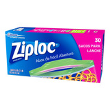 Sacos Ziploc Original Para Armazenamento Lanches 30 Unid
