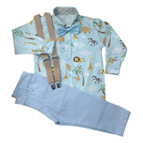 Safari Arca De Noé Roupa Festa Conjunto Manga Longa Inverno